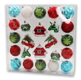 LEDgen ORNPK-AST-RBGW-24 24 Pack Red, Blue, Green and White Assorted Ornaments
