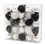 LEDgen ORNPK-ASTB-BUF-50 50 Pack Black, White, Silver and Clear Assorted Ball Ornaments