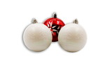 LEDgen ORNPK-BALL-CDY-16 16 Pack Red and White Assorted Ball Ornaments