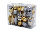 LEDgen ORNPK-BTOF-TREAS-40 40 Pack Gold and Silver Assorted Ornaments