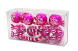 LEDgen ORNPK-CDY-HPI-20 20 Pack Hot Pink and White Assorted Ornaments