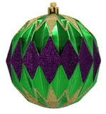 LEDgen ORNPK-DIMB-MARDI-12 12 Pack Green, Gold and Purple Assorted Ball Ornaments