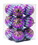 LEDgen ORNPK-DIMB-PQLQ-12 12 Pack Purple, Lime Green and Aqua Assorted Ball Ornaments