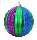 LEDgen ORNPK-DIMB-ROYAL-12 12 Pack Green, Blue and Purple Assorted Ball Ornaments