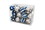 LEDgen ORNPK-LD-BUF-24 24 Pack White Silver and Black Line Design Ball Ornaments