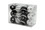 LEDgen ORNPK-LD-BUF-24 24 Pack White Silver and Black Line Design Ball Ornaments
