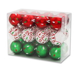 LEDgen ORNPK-LOOPS-MRY-24 24 Pack Red, Green, and White Loop Design Ornaments
