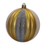 LEDgen ORNPK-STRPB-TREAS-12 12 Pack Gold, Silver and White Assorted Ball Ornament