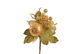 Winterland PCK-10-FRUIT-GO-3PK 3 Pack of Gold Glitter Enhanced Fruit Medley Picks