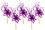 LEDgen PCK13-PS-PU-5PK 5 Pack 13" Purple Glittered Poinsettia Pick with Berries