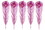 LEDgen PCKA12-TF-PI-5PK 5 Pack 12" Pink Glittered Peacock Feather Pick