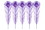 LEDgen PCKA12-TF-PU-5PK 5 Pack 12" Purple Glittered Peacock Feather Pick