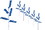 LEDgen PCKH-42-TWL-BL-5PK 5 Pack 42" Blue Glitter Pick with 5 Twirled Branches