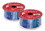 LEDgen RBN-5007398-BLSLAQ-2PK 2 Pack of 30' Dark Blue, Silver, and Aqua Striped Ribbon with Glitter Enhancements