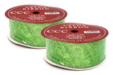 LEDgen RBN-5342761-LG-2PK 2 Pack of 30' Lime Green Ribbon with Lime Green Glitter Swirls