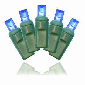 Winterland S-100MMBL-4GT4 Blue LED 5MM Conical Twinkle Light Set