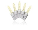 Winterland S-70M5WW-4W 70 Count Standard Grade M5 Facitied Warm White LED Light Set With In-Line Rectifer On White Wire