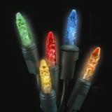 Winterland S-ICM55M-IG -Standard Icicle M5 Multi Colored LED Light Set on White Wire