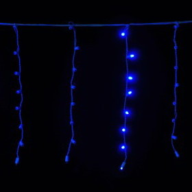 Winterland S-ICMMBL-IW Standard Icicle 5MM BlueLED Light Set On White Wire
