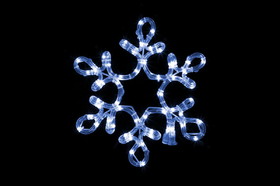 LEDgen SF-SFSTAR-12-BL 12" Blue Ropelit Snowflake with star middle