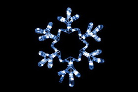 LEDgen SF-SNOWST-12-BL 12" Blue Ropelit Snowflake with Star