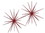 LEDgen STBST-23-RE-2PK 2 Pack 23" Red Glittered Starburst Ornament