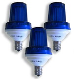 LEDgen STROBE-BL-E17-3PK 3 Pack E17 Base 1W Blue LED Blue Lens 180 Flash / Minute