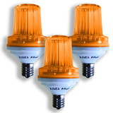 LEDgen STROBE-OR-E17-3PK 3 Pack E17 Base 1W Orange LED Orange Lens 180 Flash / Minute