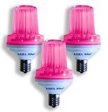 LEDgen STROBE-PI-E17-3PK 3 Pack E17 Base 1W Pink LED Pink Lens 180 Flash / Minute