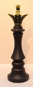 Winterland TOY-CHESS-QU-BK 5.5' Tall Black Queen Chess Piece