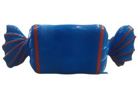 Winterland WL-CNDY-RL-BLOR Wrapped Candy Blue with Orange Stripes