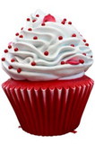 LEDgen WL-CUPCK-RVWH Red Velvet Cupcake with White Icing and Red Sprinkles
