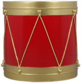 LEDgen WL-DRUM-GORE-03 3' Red and Gold Drum