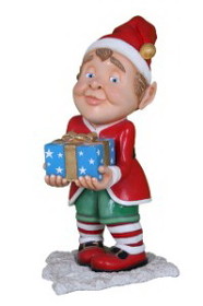 Winterland WL-ELF-GIFT-04 - 4' Tall Elf carrying wrapped gift