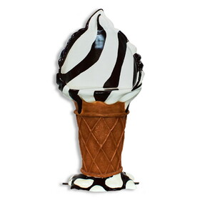 LEDgen WL-ICECR-BARCH-SWRL 5' Chocolate and Vanilla Ice Cream Bar Chair