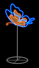 Winterland WL-MTNF-BFLY-03-BLOR 2' Blue and Orange LED Butterfly Display