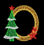 Winterland WL-MTNF-PO-FRM-TRSTR Photo OP Frame With Tree and Stars