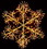 LEDgen WM-SNFL04-LWW 4' GOLD SNOWFLAKE WALL MOUNT WARM WHITE LEDS