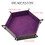 Muka Velvet and PU Leather Folding Hexagon Dice Rolling Tray, Desktop Storage Box