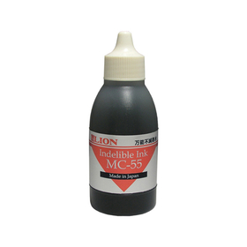 LION MC-55-BK Fast Drying Industrial Ink, (also for Rubber Faced Wheel Numbering Machine MM-21), 1.8 oz. - 1 Each - Black