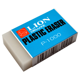 LION P-1000 Translucent White Big Plastic Eraser