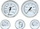 Riverside 13802 Ches White Ss Oil Pressure Gauge, Price/Each
