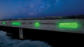 Camco 50146 Glow Pier Markers - Elong Hexagon - 4 Pk