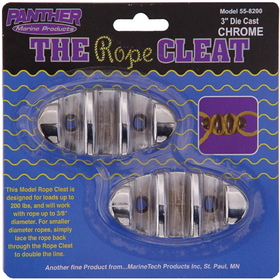 Panther ROPE CLEAT CHROME 3" PAIR 55-8200