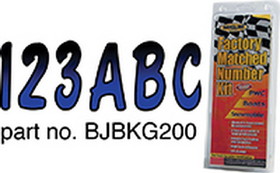 Hardline Products BMBKG200 Letter / Number Set - Blue & Black