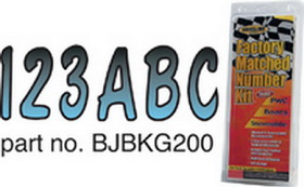 Hardline Products BLBKG200 Letter / Number Set - Blue & Black