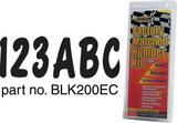 Hardline Products LETTER SET BRUSH BLACK BLK200EC
