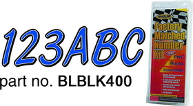 Hardline Products LETTER SET BLUE/BLACK BLBKG400