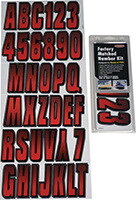 Hardline Products REPUG300 Letter / Number Set - Red & Purple