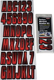 Hardline Products REBKG300 Letter / Number Set - Red & Black